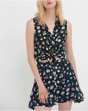Fusta scurta Funky Buddha cu imprimeu floral 25ALX01130