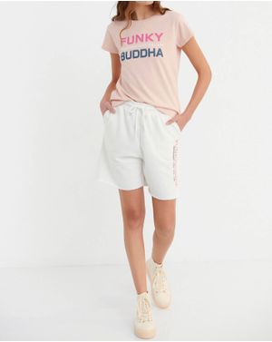 Pantaloni scurti Funky Buddha cu talie elastica 25ALX01392
