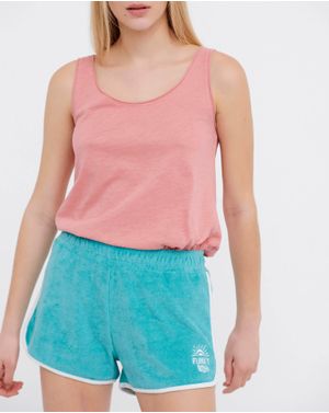 Pantaloni scurti Funky Buddha cu elastic in talie 25ALX01399