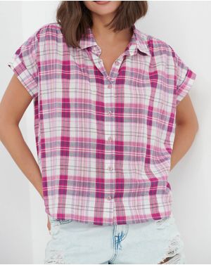 Camasa Funky Buddha din bumbac cu maneca scurta 25ALX01008