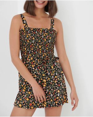 Salopeta scurta Funky Buddha cu imprimeu floral 25ALX01190