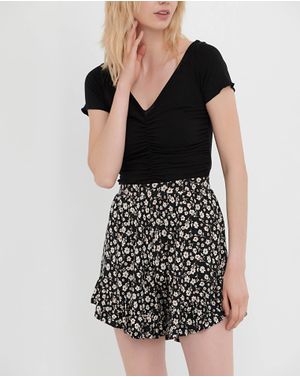 Pantaloni scurti Funky Buddha cu imprimeu floral 25ALX01268