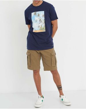 Tricou Funky Buddha din bumbac cu imprimeu 25ALX01115