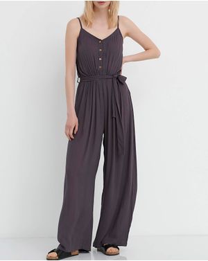 Salopeta Funky Buddha cu bretele si cordon in talie 25ALX01160