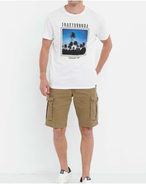 Tricou Funky Buddha din bumbac cu imprimeu 25ALX01250