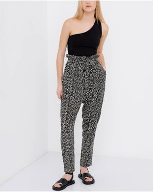 Pantaloni Funky Buddha cu talie inalta 25ALX01309