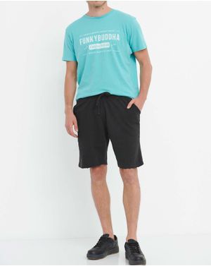 Pantaloni scurti Funky Buddha din bumbac 25ALX01366
