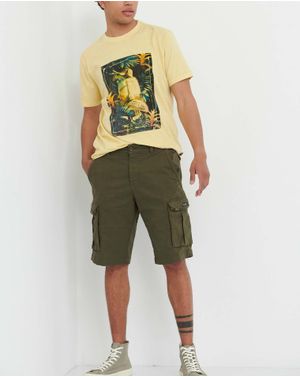 Pantaloni cargo Funky Buddha din bumbac  25ALX01295