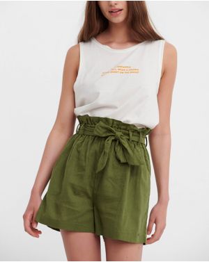 Pantaloni scurti Funky Buddha cu cordon in talie 25ALX01450