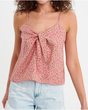 Top subtire Funky Buddha cu imprimeu 25ALX01098