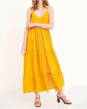 Rochie midi Funky Buddha cu nasturi 25ALX01102