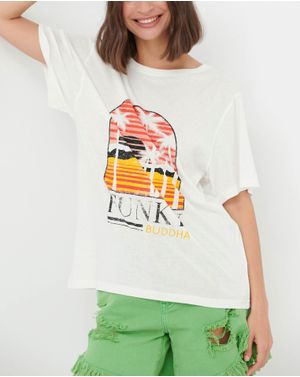 Tricou Funky Buddha din bumbac 25ALX01132