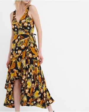Rochie asimetrica Funky Buddha cu imprimeu floral 25ALX01194