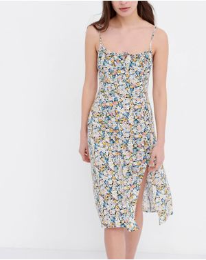 Rochie subtire Funky Buddha cu fanta laterala 25ALX01251