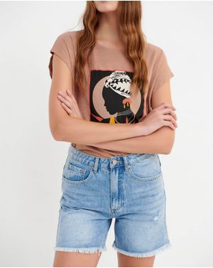 Pantaloni scurti Funky Buddha din denim 25ALX01313