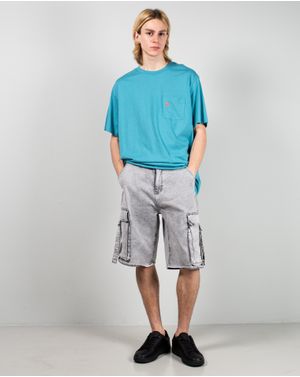 Pantaloni scurti din denim cu buzunare laterale 25YEL20028