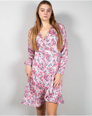 Rochie petrecuta cu imprimeu floral si decolteu 24MAB07024