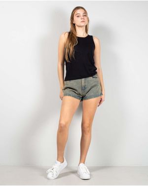 Pantaloni scurti din denim cu talie medie 25YEL33027