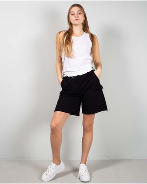 Pantaloni scurti cu talie elastica in contrast 25YEL33037