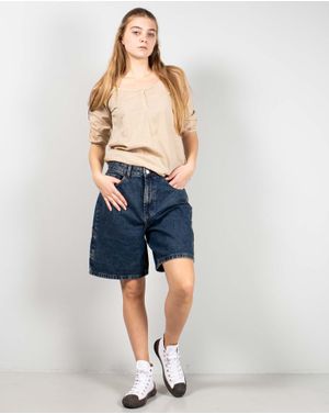 Pantaloni scurti din denim cu buzunare 25YEL33042