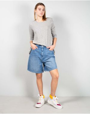 Pantaloni scurti din denim cu talie inalta 25YEL33004