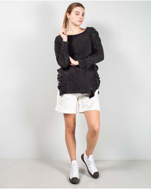 Pantaloni scurti cu talie elastica si imprimeu 25YEL33041