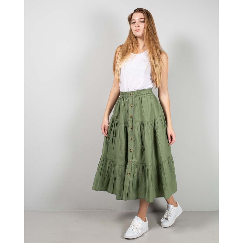 Fusta-uni-din-bumbac-cu-nasturi-N241660001