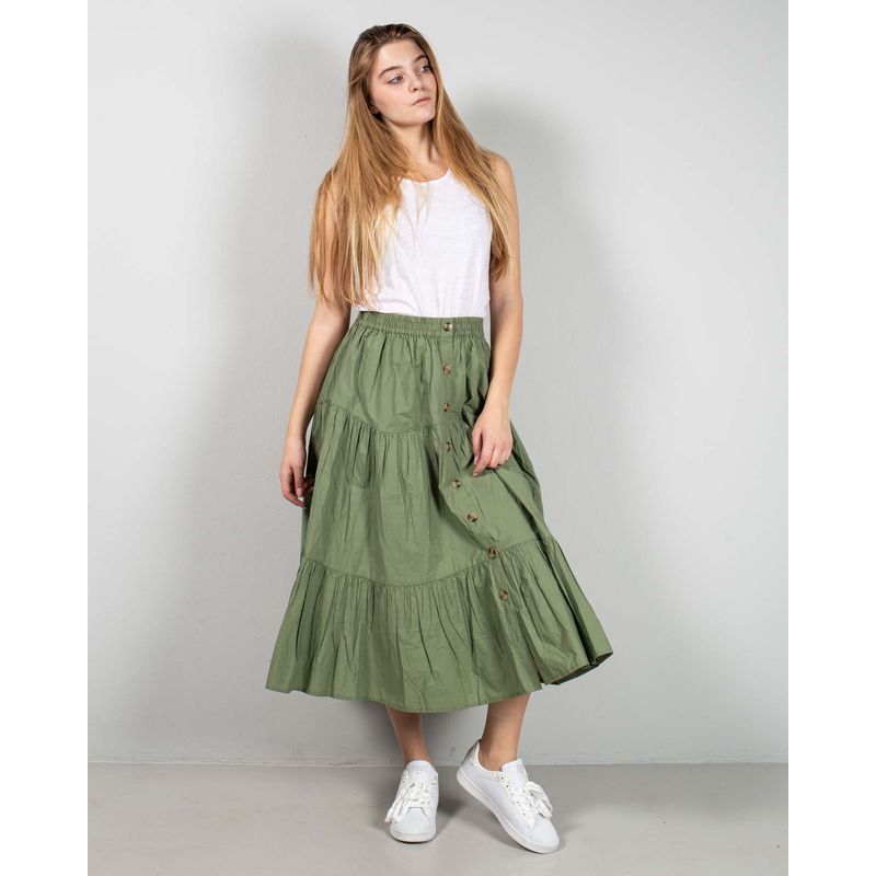 Fusta-uni-din-bumbac-cu-nasturi-N241660001