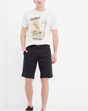 Pantaloni scurti uni din bumbac 25ALX01280
