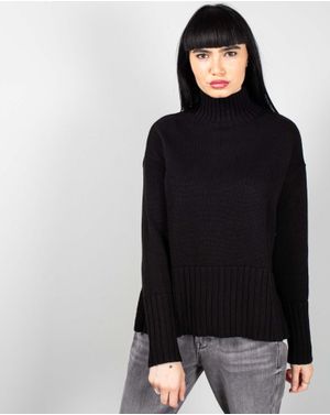 Pulover din bumbac cu guler inalt 25MKF02246