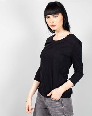 Bluza uni din bumbac cu maneca lunga N240137007