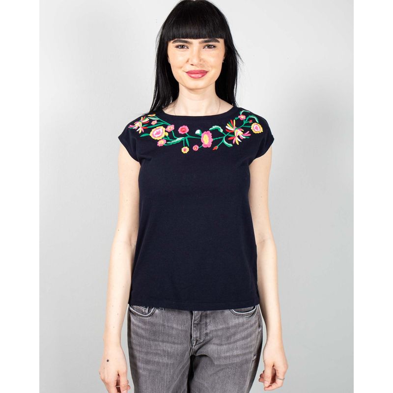 Tricou-din-bumbac-cu-model-brodat-N240664015