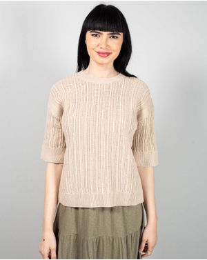 Pulover din bumbac cu maneci scurte 25MKF02243