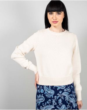 Pulover uni din bumbac tricotat 25MKF02247