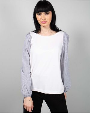 Bluza din bumbac cu maneca lunga N240664001