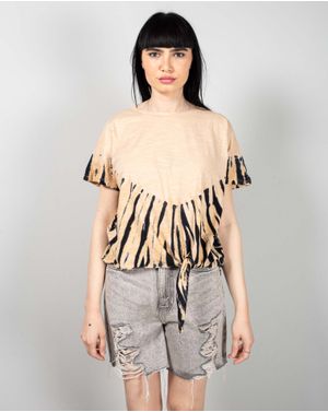 Tricou din bumbac cu imprimeu tie dye N240664009