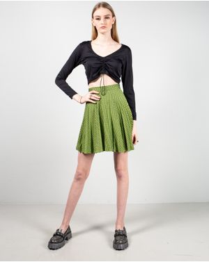 Fusta plisata cu fermoar in lateral 24MAB07032