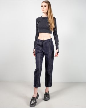 Pantaloni drepti cu buzunare laterale 24MAB07039
