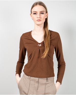 Bluza cu maneca lunga si decolteu 24MAB07055