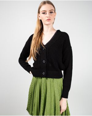 Cardigan uni din bumbac 25MKF02258