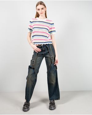 Jeans cu catarame metalice si buzunare 25TEK05099