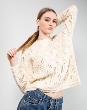 Pulover din tricot cu guler rotund 25MKF02259