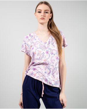 Tricou casual cu decolteu N240443011