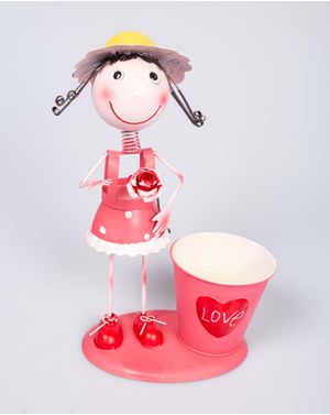 Decoratiune fetita Love cu suport pentru ghiveci