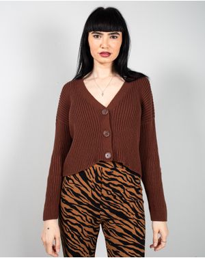 Cardigan crop cu nasturi si maneca lunga 25TEK05044