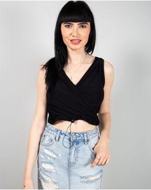 Bluza crop cu gluga 25TEK05052