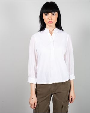 Bluza din bumbac cu guler tunica N240423015