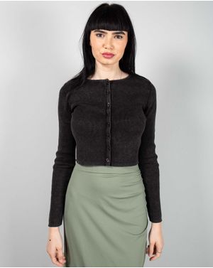 Bluza din bumbac tricotat cu nasturi 25TEK05008