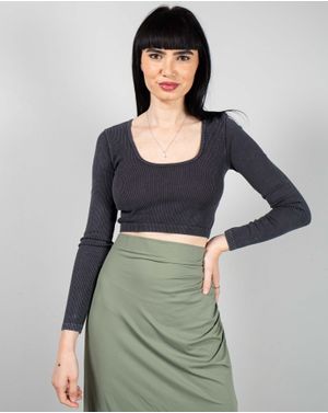 Bluza crop cu maneci lungi 25TEK05021