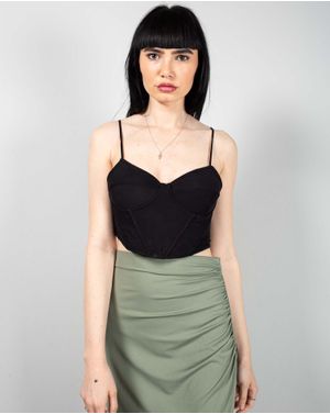 Top crop cu bretele reglabile 25TEK05122
